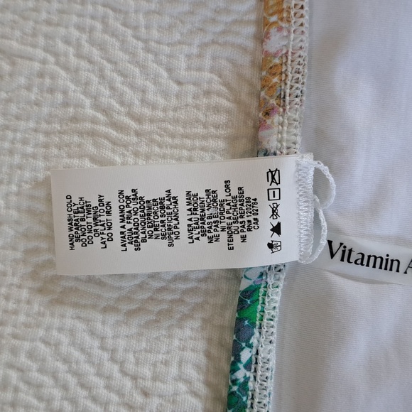 NWT Vitamin A Womens Multi Color Snakeskin Print Bikini String Swim Bottom XL-12 - Picture 7 of 9